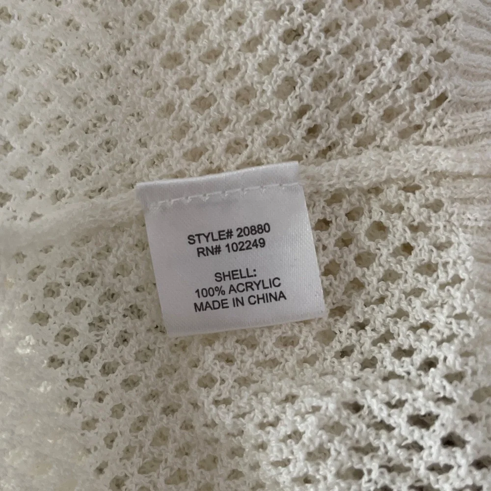 Skies Are Blue White Crewneck Lightweight Pullover‎ Sweater M